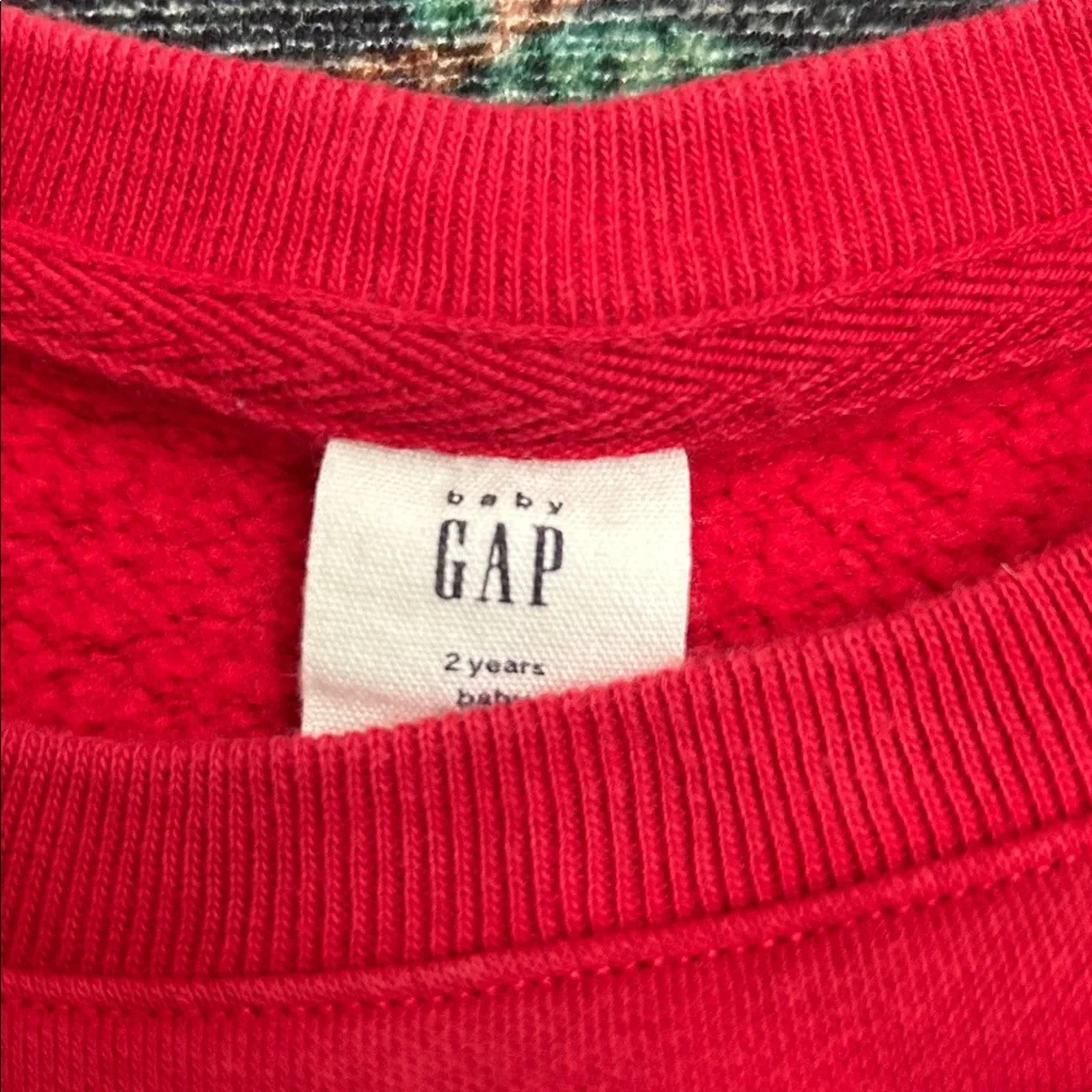 Gap Toddler Red Sweatshirt Ruffle Dress, Size 2T